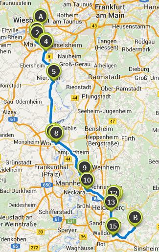 clicca per andare alla cartina dettagliata su  www.Komoot.de